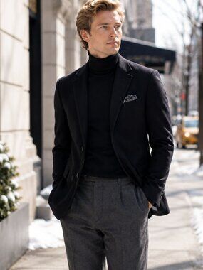 Arnold Brant Loro Piana 100% Cashmere Black Blazer Jacket Mens 40R Canada